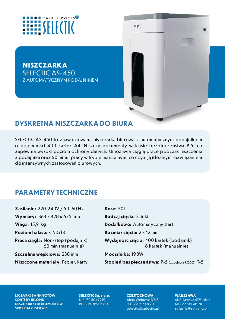 SELECTIC AS-450 (P5) 2 x 12 mm z automatycznym podajnikiem - obrazek 8